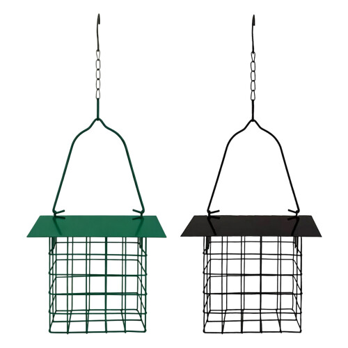 Durable Dark Square Wild Bird Dispenser For Garden Deck-Black 1