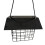 Durable Dark Square Wild Bird Dispenser For Garden Deck-Black 5