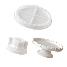 Ornate Round Serving Dish Heat Resistant and Easy-lace hearts