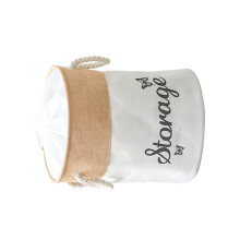 Laundry Basket Hamper,Cotton Rope Storage Bin for Blankets-S