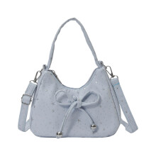 Casual Dumpling Purse Clutches Shoulder Toted Handbag-Blue