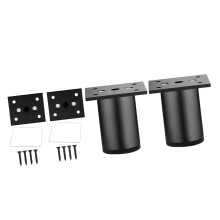 2 Stück Universals Möbelstützbeine Verstellbare-6 cm sandschwarz
