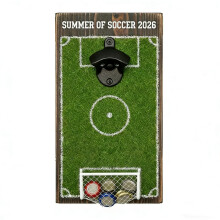 Handcrafted Wooden Football Stadium Styles Beer Bottle-small