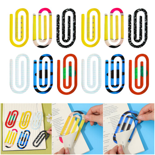 Set van 12 levendige acryl paperclips, perfect als decoratieve 1