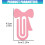5Pieces Pink Bowknot Pattern Paper Clips Bookmarks Holders Iron 3