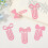 5Pieces Pink Bowknot Pattern Paper Clips Bookmarks Holders Iron 4