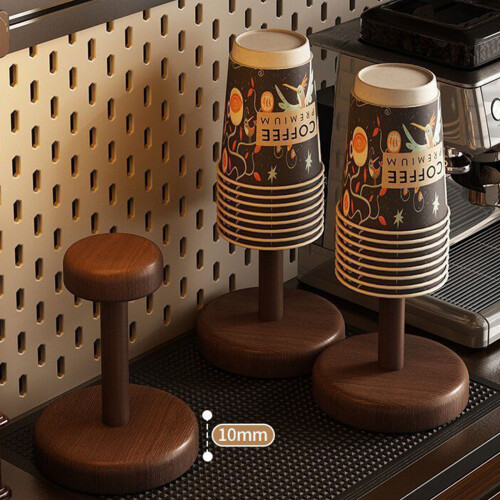 Space Saving Wood Cup Dispenser Rack For Sugar Packets 1