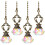 4 Pieces Artificial Crystal Ceiling Fan Pull Chains Pull Chain Extension with Connector for Light Ceiling Fan Desk Lamp 1