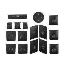 16PCS Car Door Memory Lock Window Glass Lift Button Cover Sticker for CLA/GLA/GLK/GLE/CLS/GL/ML/A/B/E