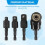 Right Angle Drill Adaptor,4-In-1 Impact Drill Bit Extension,360 Rotatable 1/4 3/8 1/2In Impact Grade Socket Adapter Set 8