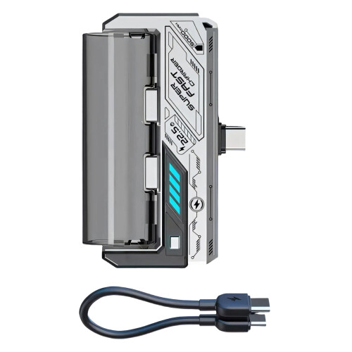 Powerbanks mit zwei Anschlüssen, austauschbarer externer-grau