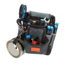 Multifunctional Tool Bag With Multiple Pockets Adjustable-Black