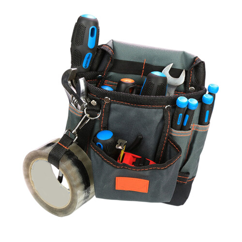 Multifunctional Tool Bag With Multiple Pockets Adjustable-Black