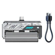 Batteries externes portables Ă charge rapide, Ă Double-gris
