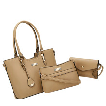 Women's Shoulder Bag Set 3pcs withPU Leather Crossbody-Beige