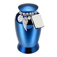Simple Ashes Urn Memorial Jewelry Cremation Box Grateful-Blue