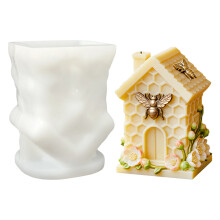 Honeycomb House Shape Silicone Mould Holiday Candle-A14A 21