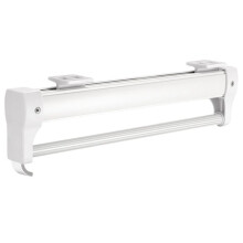 Top Mount Adjustable Wardrobe Clothing Rail Heavy Duty Pull-Out Closet Rod Wardrobe Hanger Rack Bar Slide White