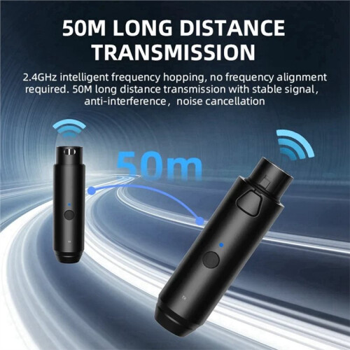 H-58 2.4GHz Wireless Microphone System XLR Mic Adapter Dynamic Mic Wireless Transmitter Wireless Receiver Audio Solution 2