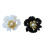 Stylish Acrylic Beaded Flower Ring Handcrafted With-White 2