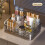Glacier-Print Desktop Makeup Organizer with Legs Clear Lipstick Split Vanity Storage Organizer Makeup Organizer Box B 3