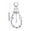 Elegant Crystal Beaded Bracelet Cellphone Strap Pendant-White 4