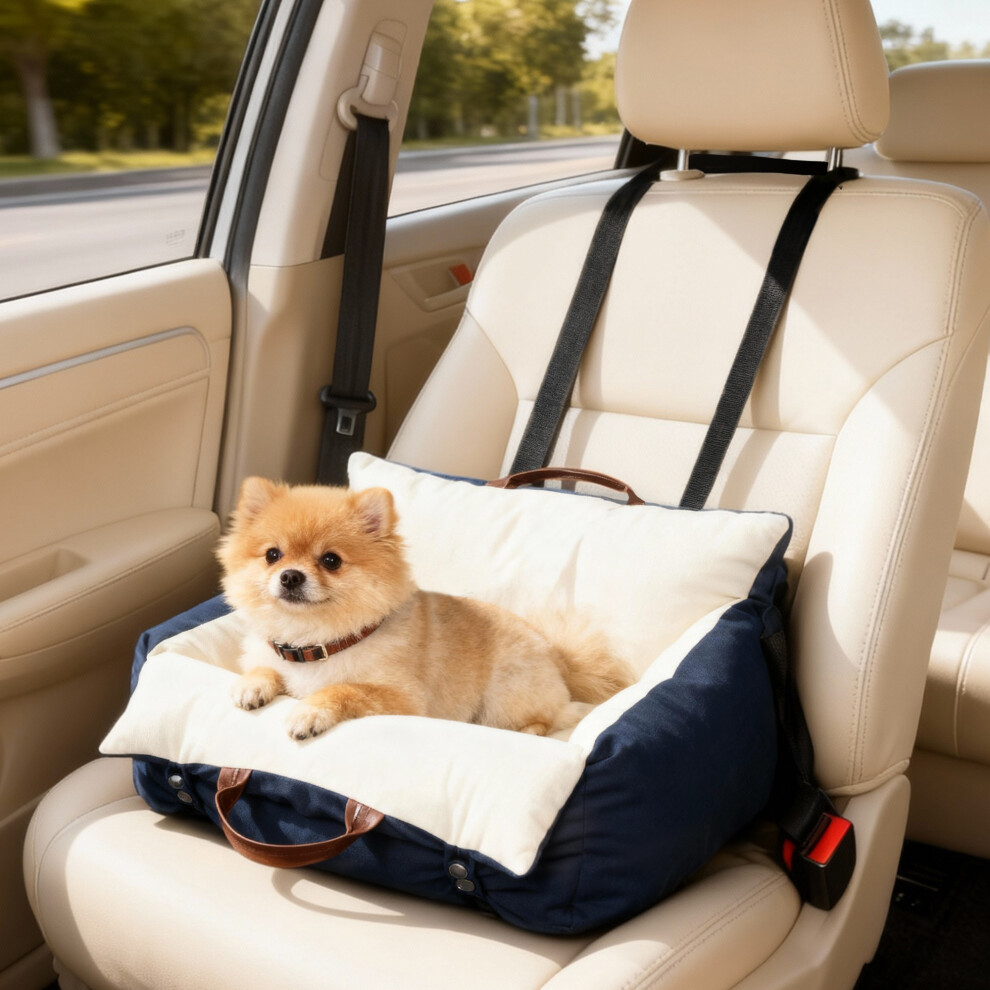 Pawhut Dog Car Seat, Cosy Pet Car Booster Seat For Small Dog Under 5 Kg