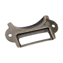 20PCS File Name Card File Cabinet Handles Label Holder Antique Bronze Drawer Label Pull Cabinet Frame Handle File Name