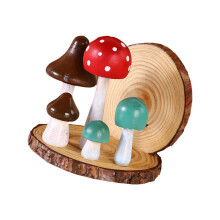 Wood Tissue Dispenser Mushroom Forest Shape Napkin Holder Space