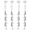 4 Set Practical Adjustable Hanging Wire Set-3 hook set 1.5m 1