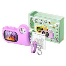 Educational Toy 50-1000X Microscope With PC Connection-Purple