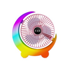 Schreibtischventilator, leise, tragbar, verstellbarer-Rosa