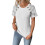 Women Textured Shirts Fall Sweaters Loose Fit Short-White M 1