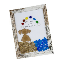 Sea Glass Art Dog Handmade Sea Glass Artwork Desktop-B