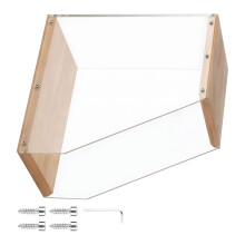 Étagère élégante en bois et acrylique, boîte de rangement pour