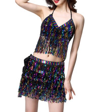 Belly Dance Hip Scarf,Belly Dance Wrap Skirt-black color os