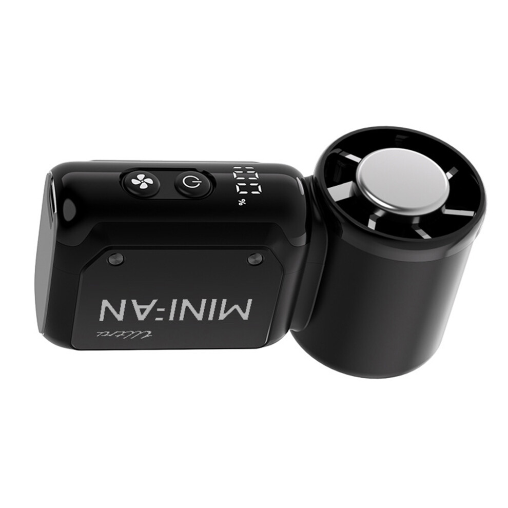 Portable Handheld Cooling Fan Rechargeable High Speed-Black 7696001765203