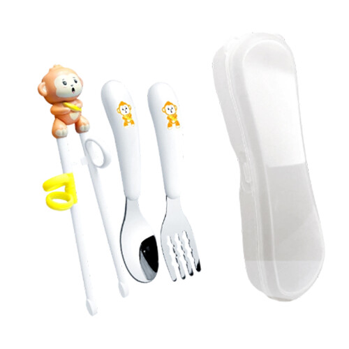 Abs Plastic Children Chopsticks With Storage Container Great-1