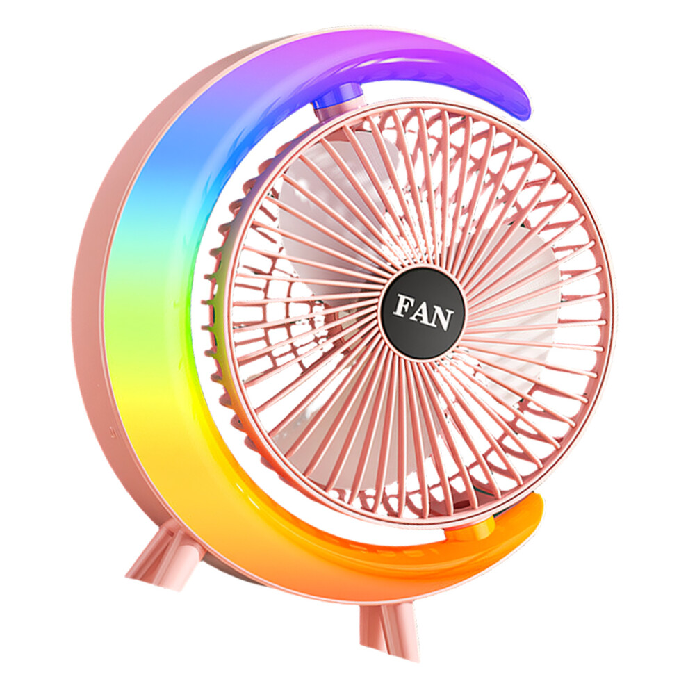 Portable Desktop Fan Usb Rechargeable Desk Outdoor Desk-Pink 7696001765500