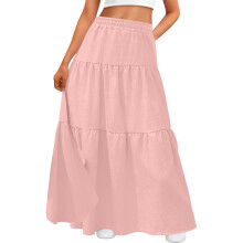 Trendy  Vacation Outfits Long Skirts for Women  Maxi-Pink M