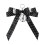 Elegant Black And White Piano Key Pattern Bowknot Keychain-B 1