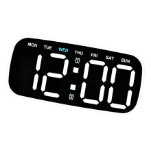 Wecker für Schlafzimmer, digitale-2817 schwarze Schale weiß