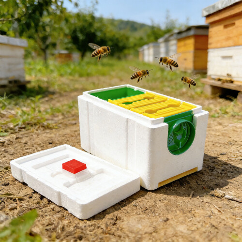 Foam Breeding Box Plastic Rotating Entrance Beekeeping-Green 2