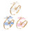 Open Adjustable Flower Theme Bracelet Modern Flower-Pink 2