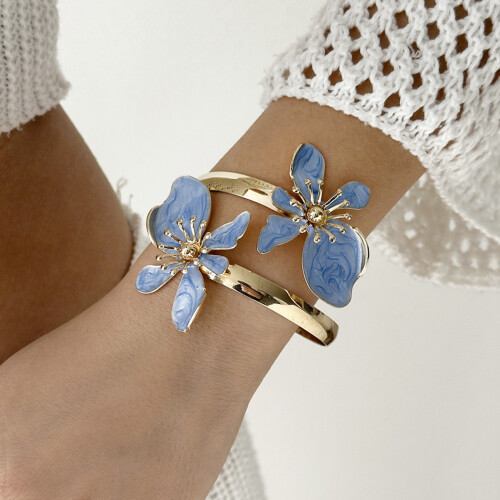 Elegant Opening Bangles Alloy Texture Suitable for-White 2