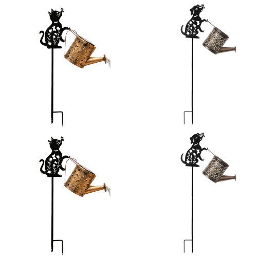 Hunde-/Katzen-Silhouetten-Muster,-Farbe Katze 2