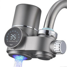 Filtre à eau pour robinet avec affichage à LED, purificateur d’eau pour réduire le plomb, le chlore et les métaux lourds, pou