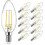 Κλασική λάμπα LED κηροπήγιο E12, ισοδύναμη με 40w, θερμό λευκό 2700k, διαφανές γυαλ 1