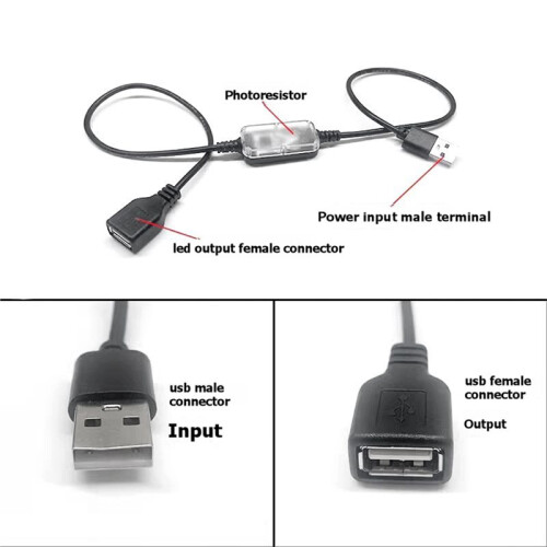 5V USB Light Controlled Sensor  12V24V Light Controlled Remote Control Timed Closing Corridor Automatic 2