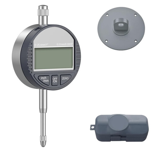 Electronic Digital Dial Indicator Gauge 0-12.7mm/0.5" Inch/Metric Conversion,with 0.01mm/0.0005"Resolution for Testing B 2